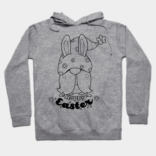 Cute bunny gnome ,happy Easter cartoon, Cartoon style. Hoodie